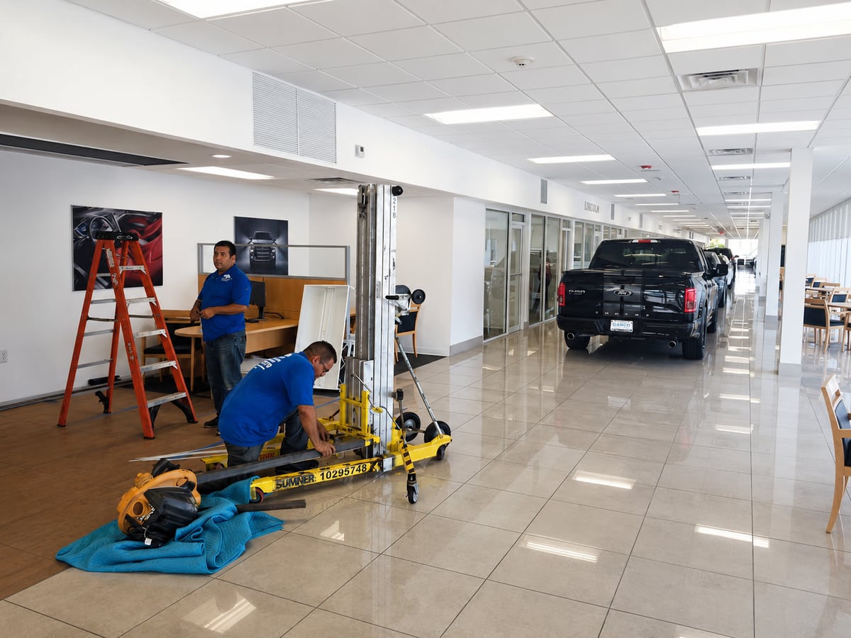 Jireh Cooler commercial HVAC installation at a South Florida auto dealership