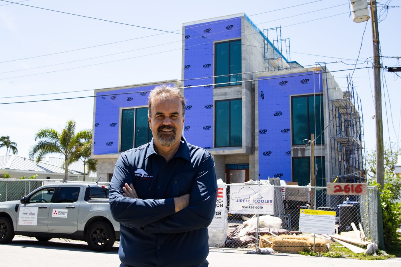 Jireh Cooler at a modern South Florida commercial construction project